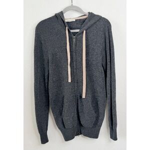 Gentle Herd Wool Cashmere Hoodie Zip Up Sweater Men's S Rib Knit Minimalist